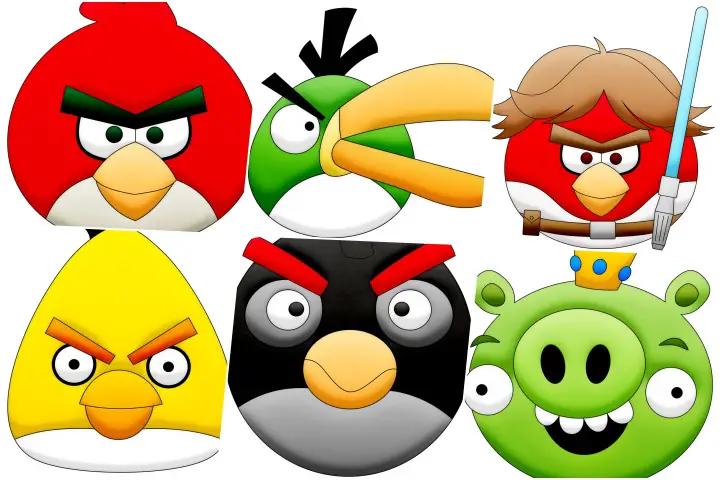 elementos festa personagens angry birds para imprimir