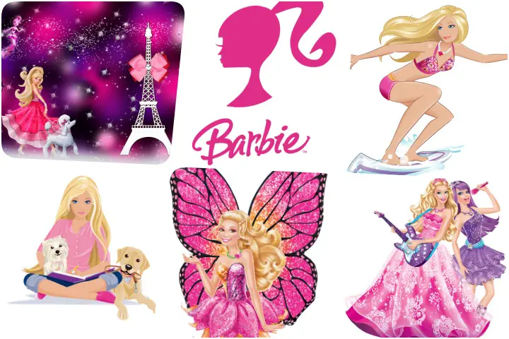 elementos festa barbie para imprimir