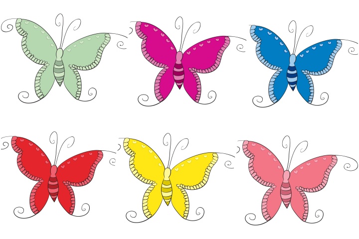 elementos festa borboletas para imprimir