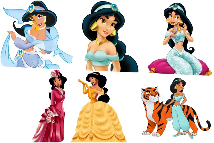 elementos festa personagem princesa jasmine