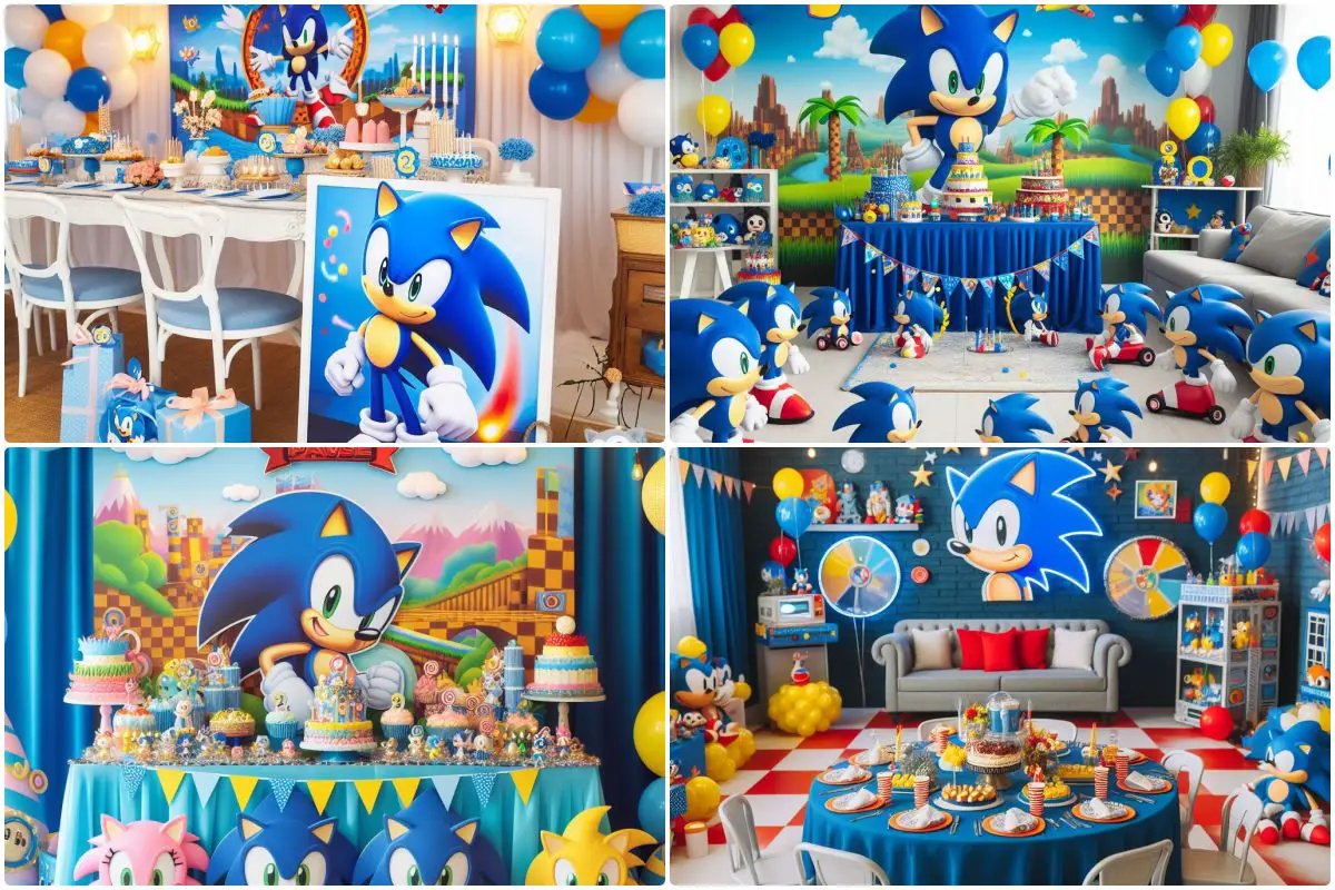 Idéias de decoração Festa Sonic