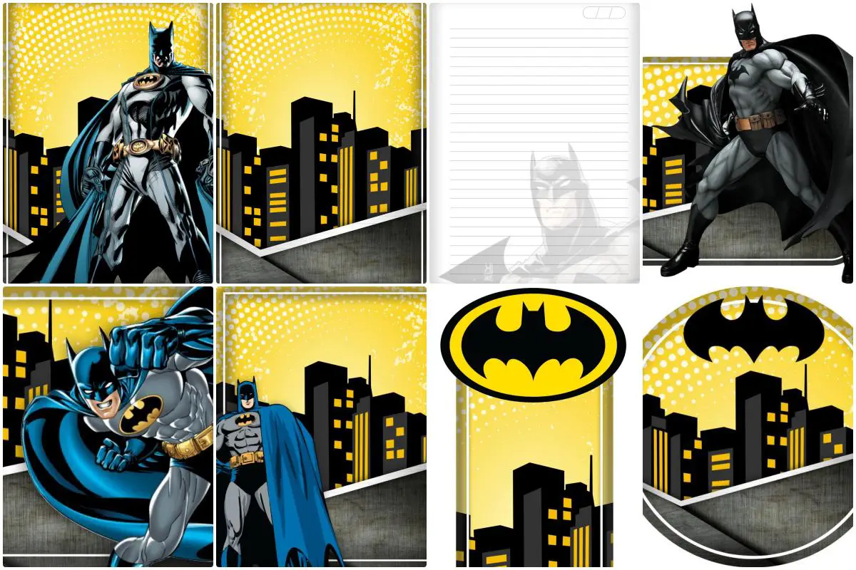 Etiqueta escolar Batman para imprimir