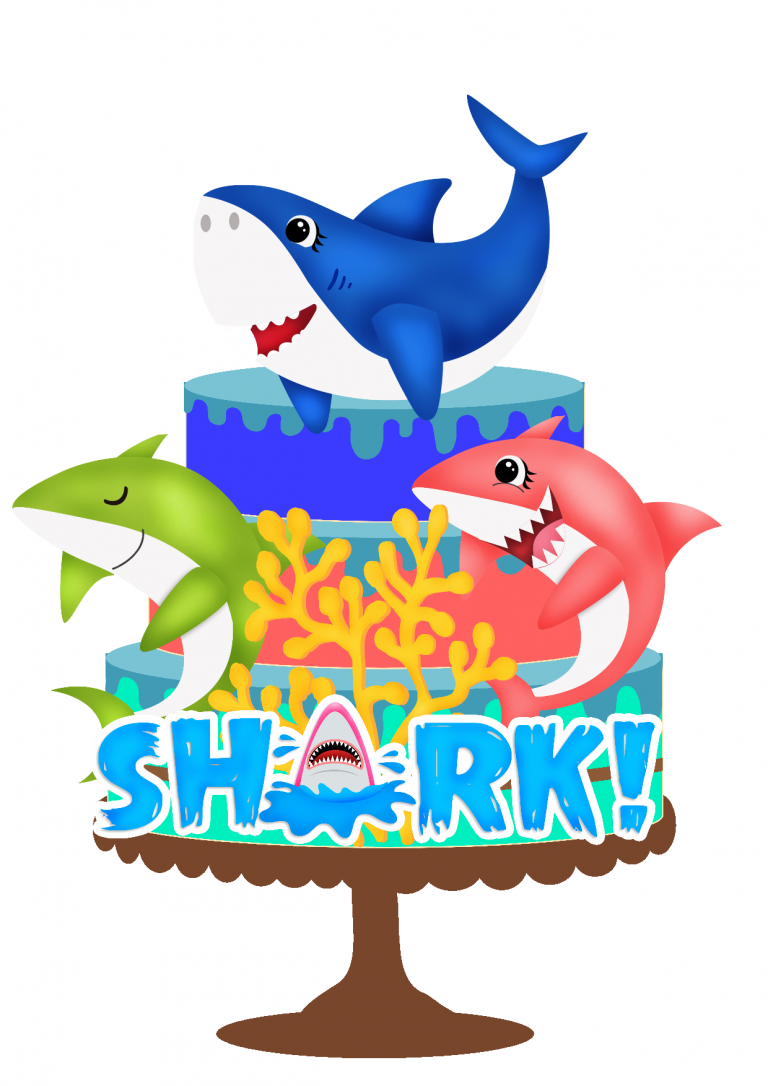 Topo de Bolo Baby Shark para imprimir 7 Topo de bolo Baby Shark (4)