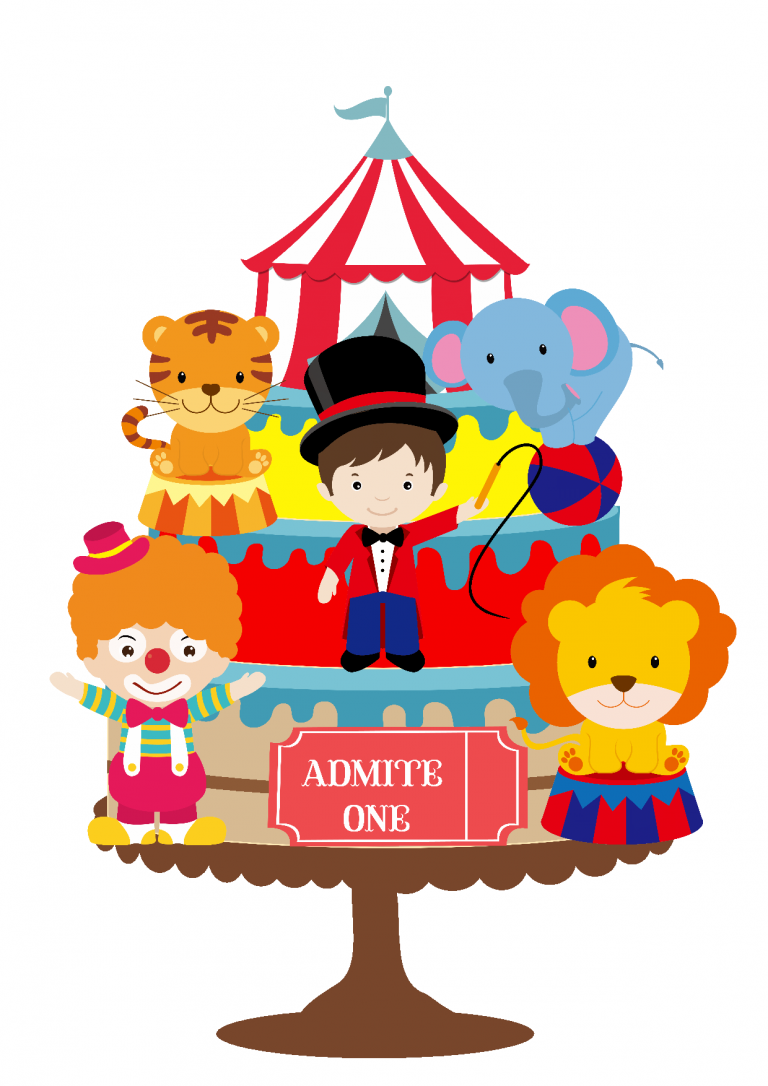 Topo de Bolo Circo para imprimir 3 Topo de bolo Circo para imprimir