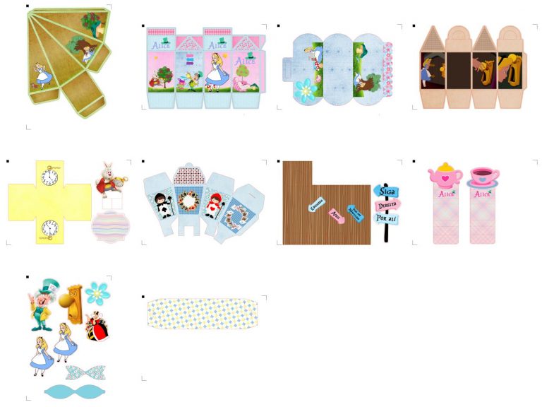 Kit Festa Alice para imprimir 2 Kit Festa Alice para imprimir