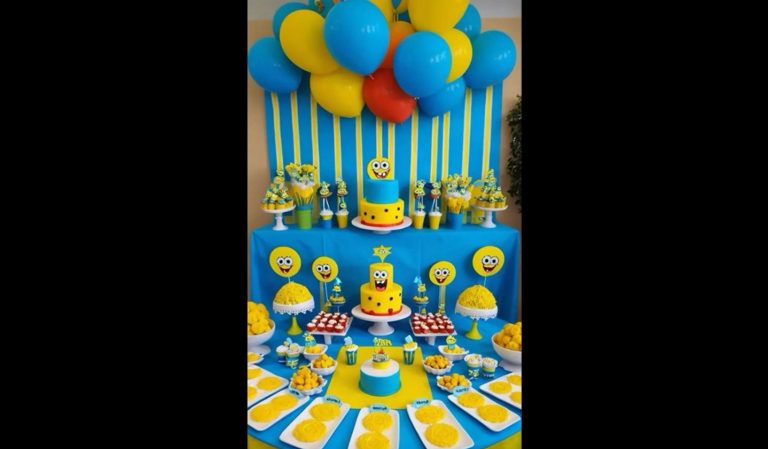 Decoração de aniversário com Tema Bob Esponja 5 Decoração de aniversário com Tema Bob Esponja