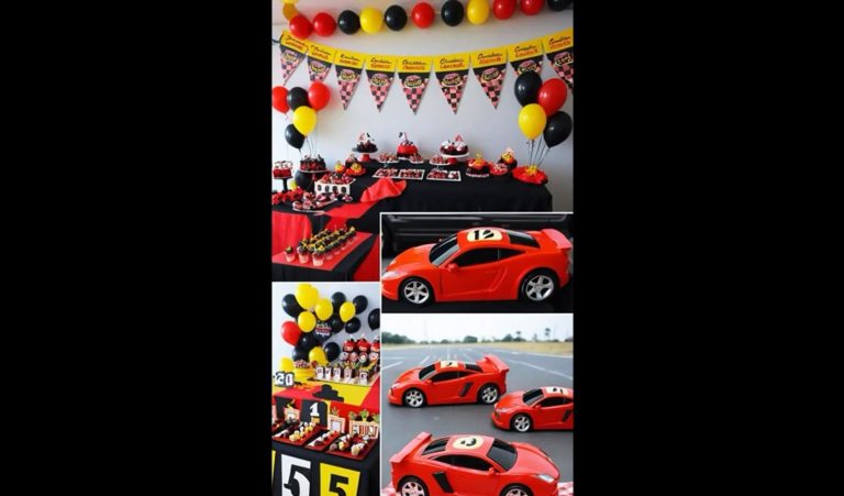 Decoração de aniversário com Tema Carro de Corrida 4 Decoração de aniversário com Tema Carro de Corrida
