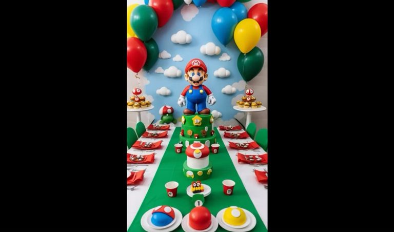 Decoração de aniversário com Tema Super Mario 6 Decoração de aniversário com Tema Super Mario