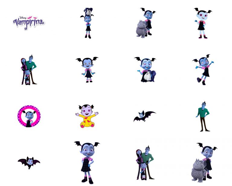 Elementos Festa Vampirina Personagens para imprimir 3 Elementos Festa Vampirina Personagens para imprimir