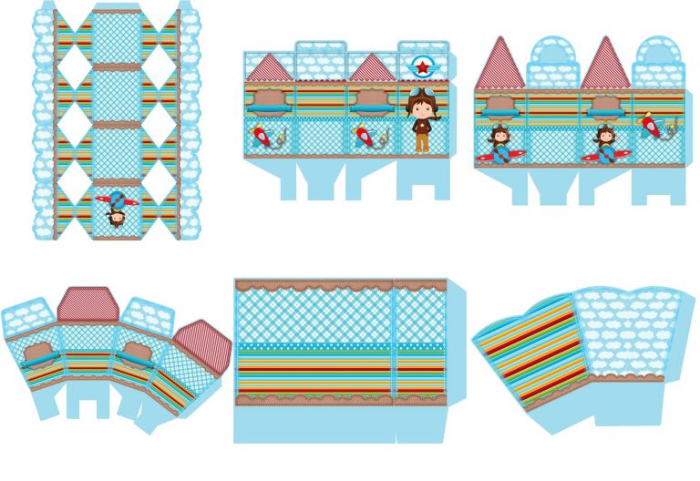 Kit Festa Aviador para imprimir 4 Kit Festa Aviador para imprimir