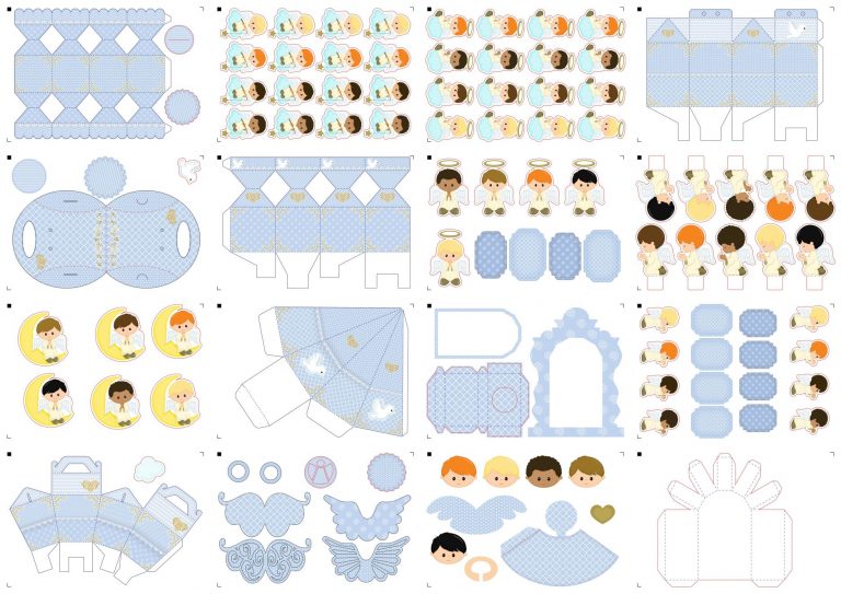 Kit Festa Batizado Menino para imprimir 5 Kit Festa Batizado Menino para imprimir