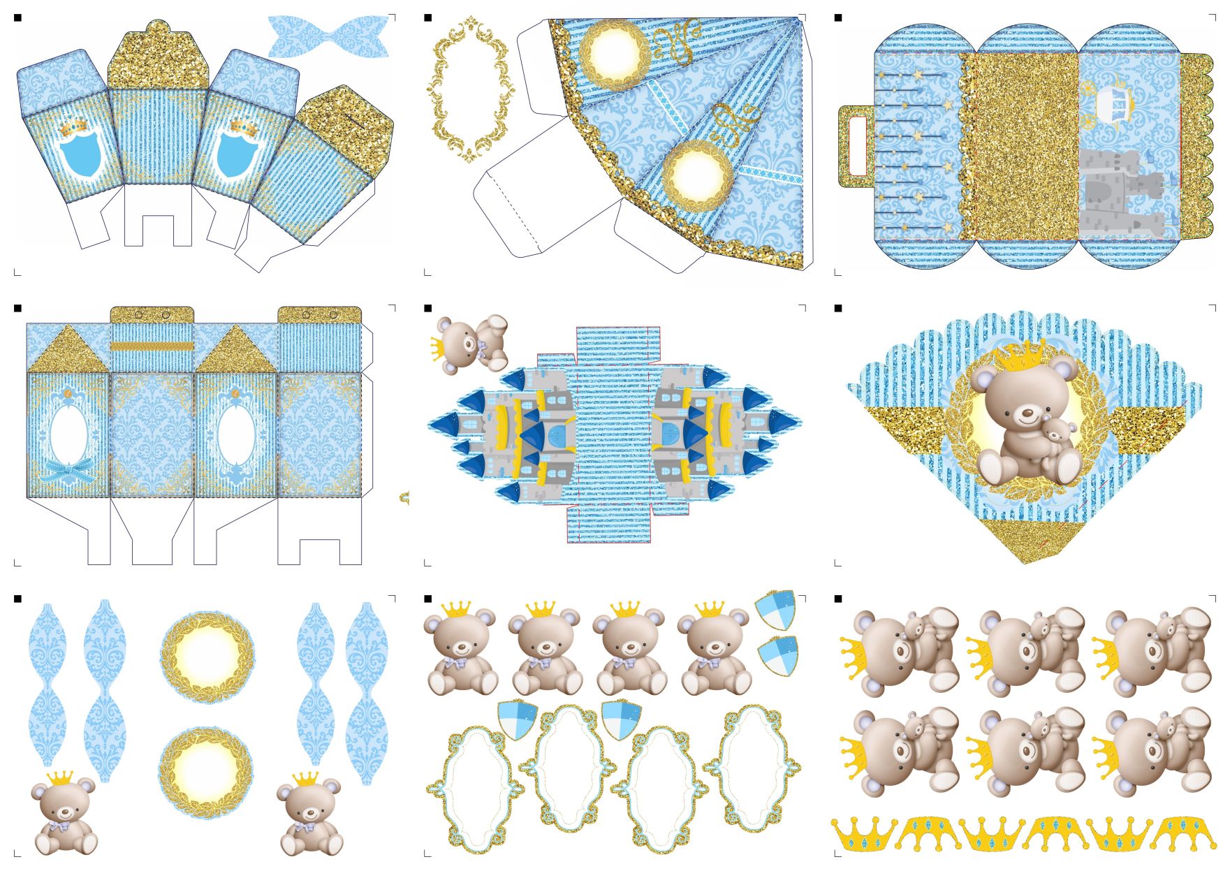 Kit Festa Ursinho Príncipe para imprimir 7 Kit Festa Ursinho Príncipe para imprimir