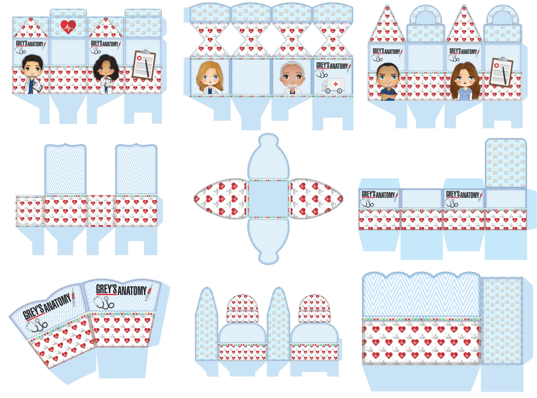 Kit Festa Greys Anatomy para imprimir 7 Kit Greys Anatomy para imprimir