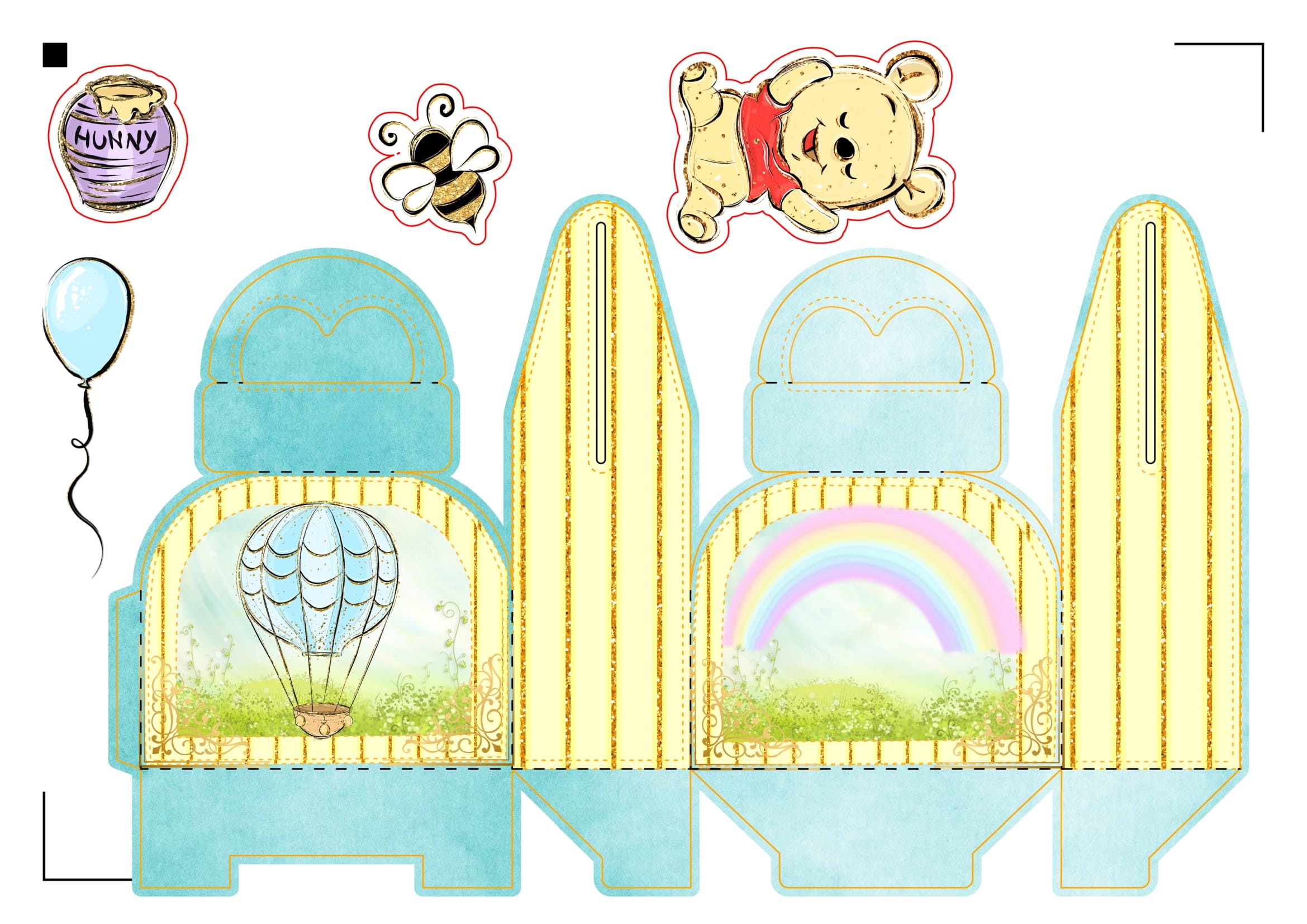 Kit Festa Ursinho Pooh para imprimir 27 Maletinha Festa Ursinho Pooh