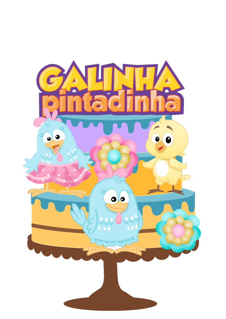 Topo de Bolo Galinha Pintadinha para imprimir 4 Topo de bolo Galinha Pintadinha para imprimir