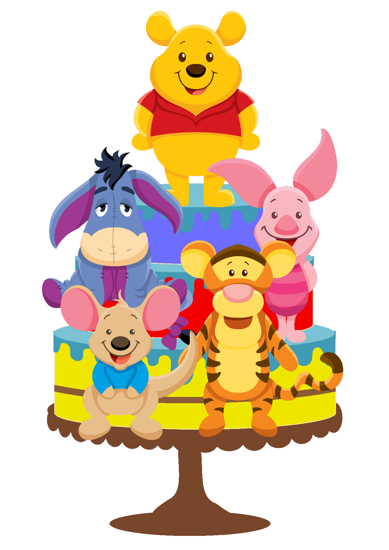 Topo de Bolo Pooh para imprimir 7 Topo de bolo Pooh para imprimir