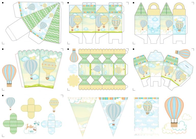 Kit Festa Balões Menino para imprimir 2 Kit Festa Balões Menino para imprimir