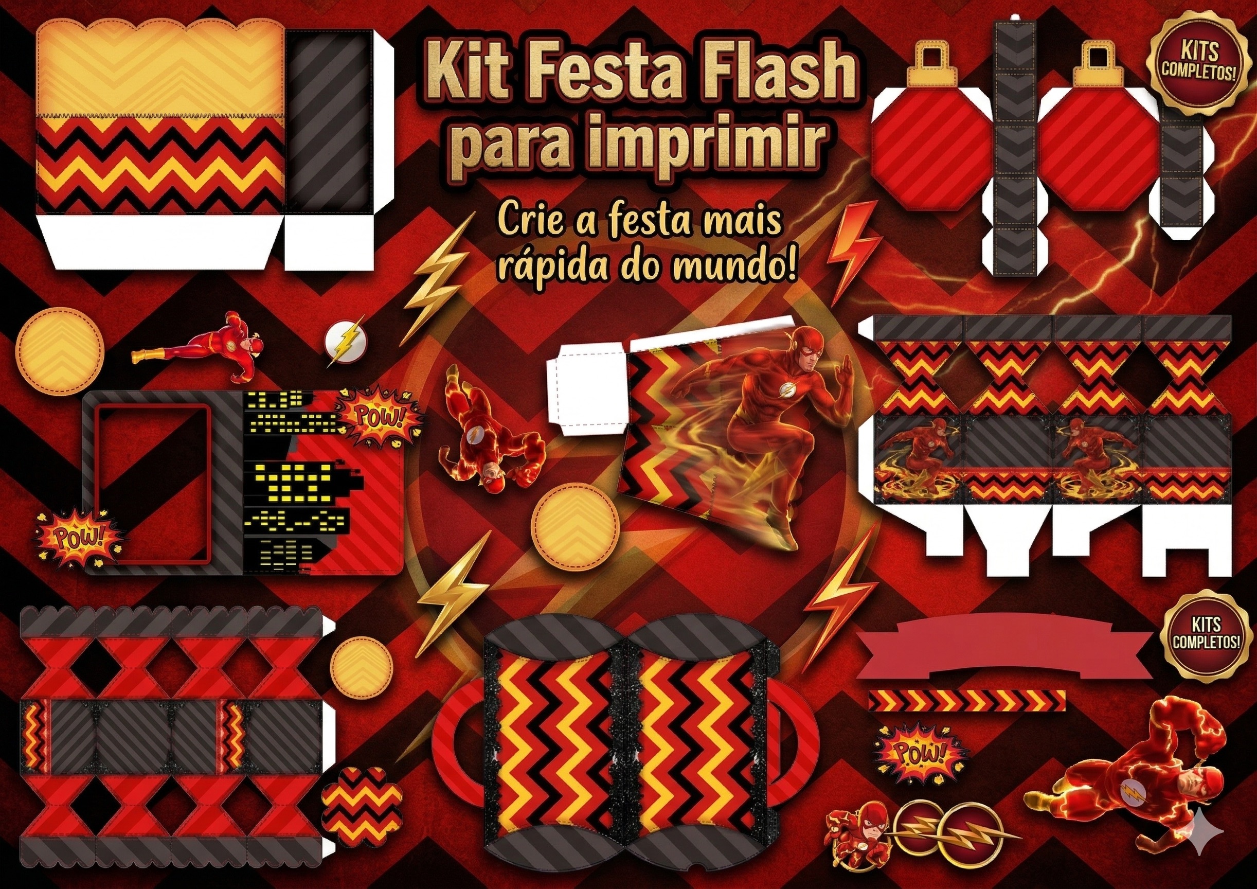 Kit Festa Flash para imprimir