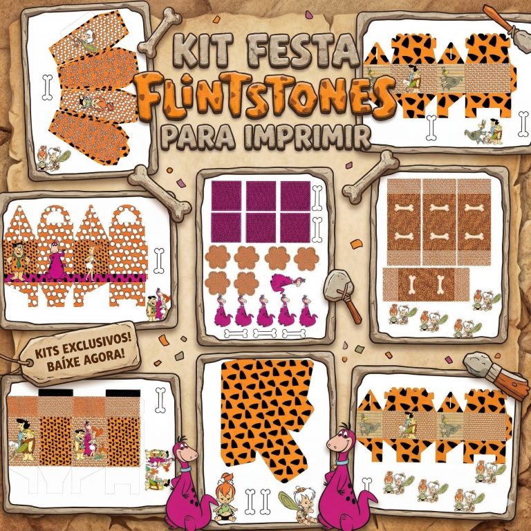 Kit Festa Flintstones para imprimir