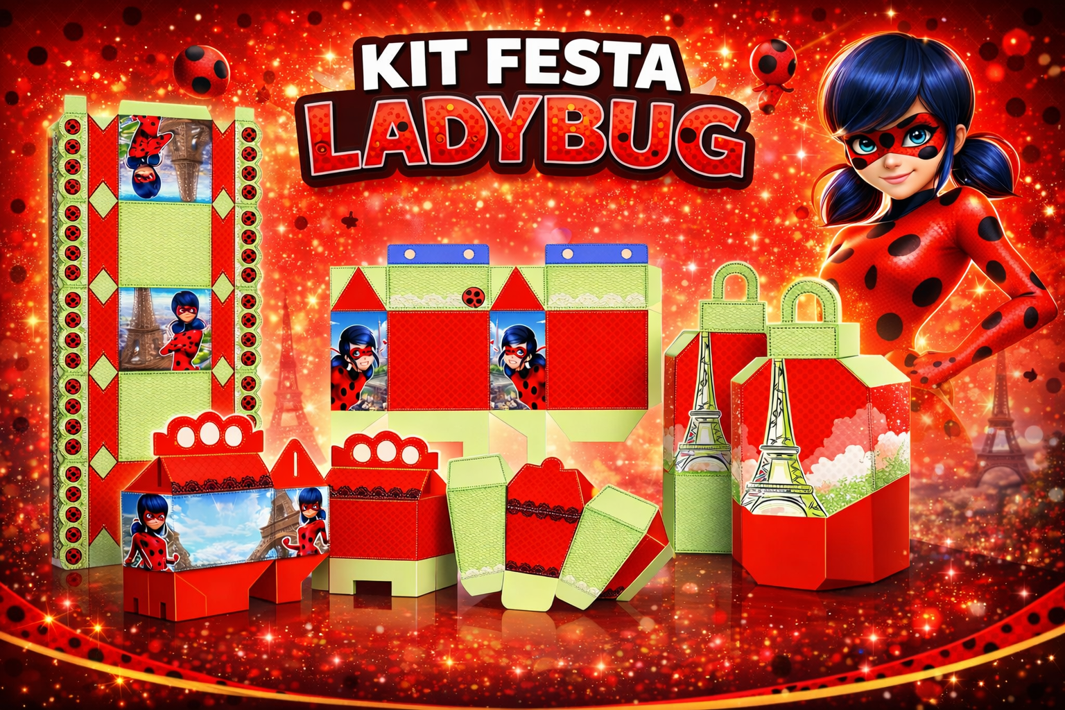 Kit Festa Lady Bug para imprimir 6 Kit Festa Lady Bug para imprimir