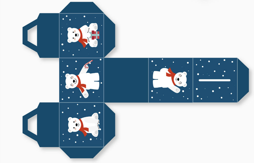 Caixinhas de natal para imprimir e montar 8 Caixinha de natal para imprimir e montar (4)
