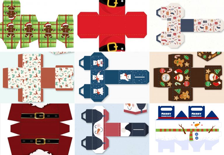 Caixinhas de natal para imprimir