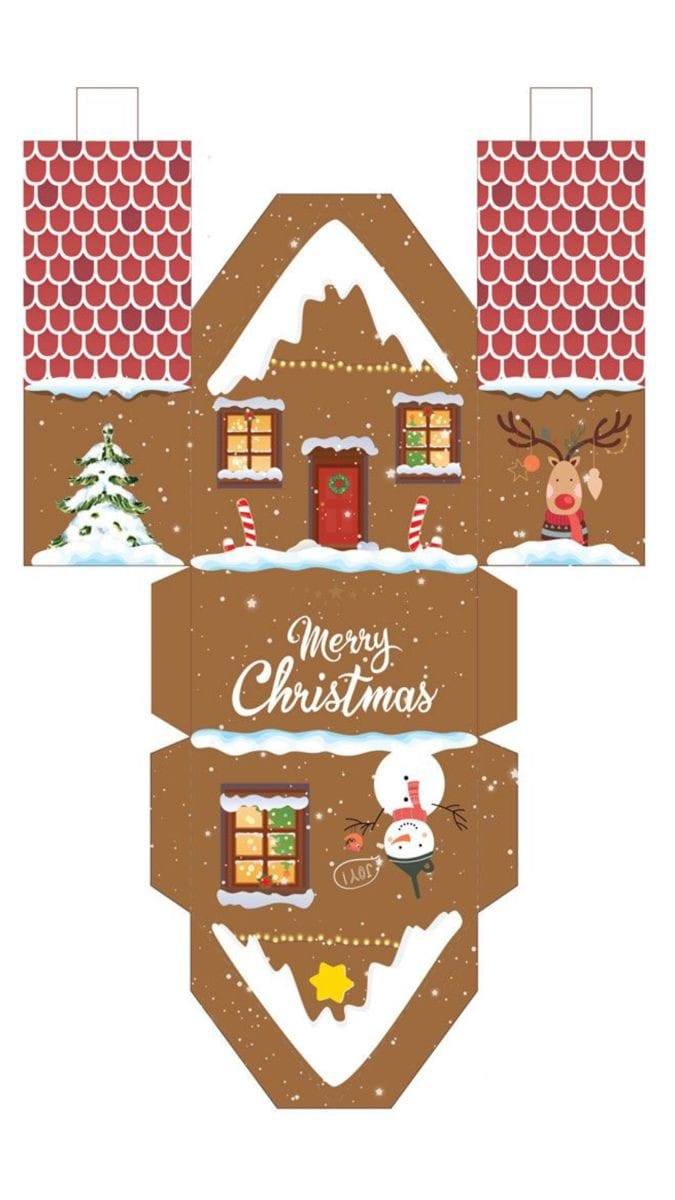 Casinhas de natal para imprimir e montar 13 Casa de natal para montar (4)