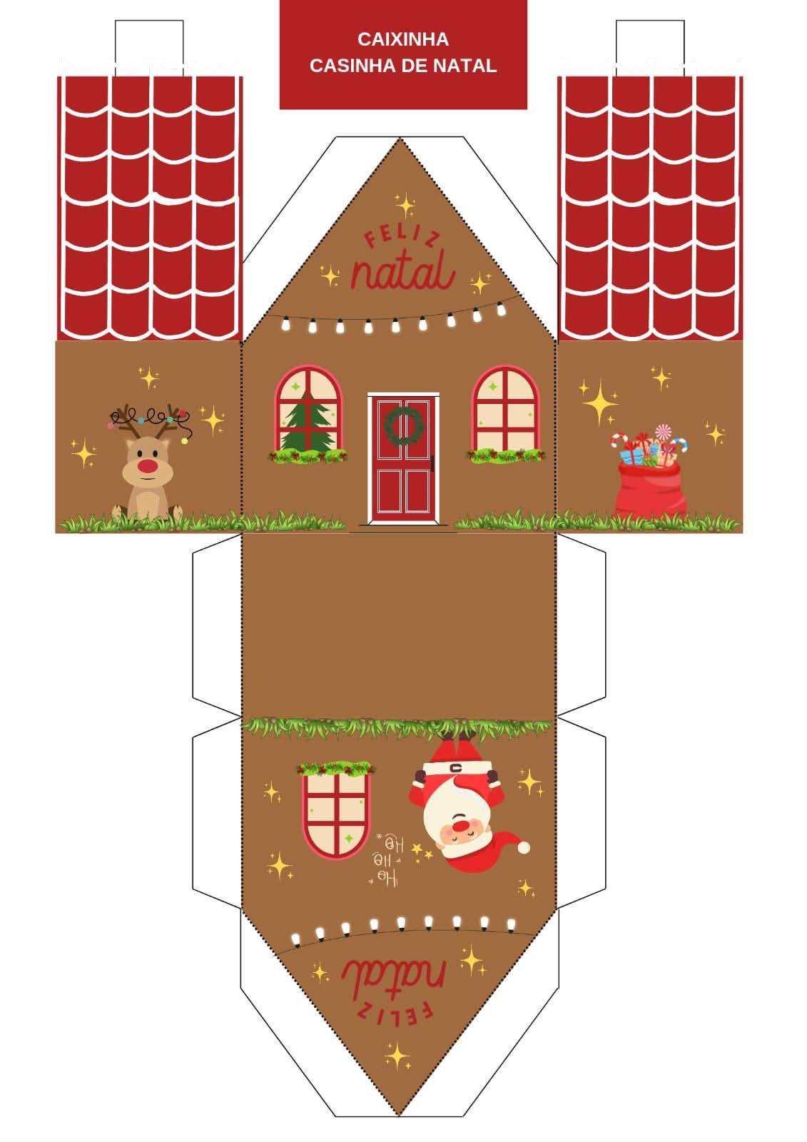 Casinhas de natal para imprimir e montar 11 Casa de natal para montar (9)