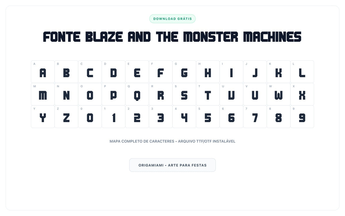 Fonte Blaze And The Monster Machines grátis para download