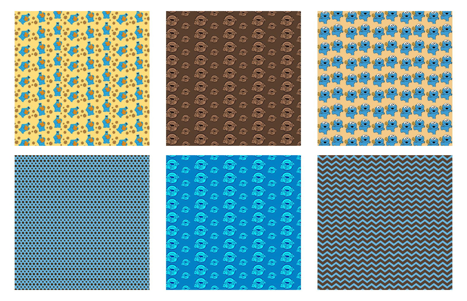 Papel digital e personagens CookieMonster para imprimir