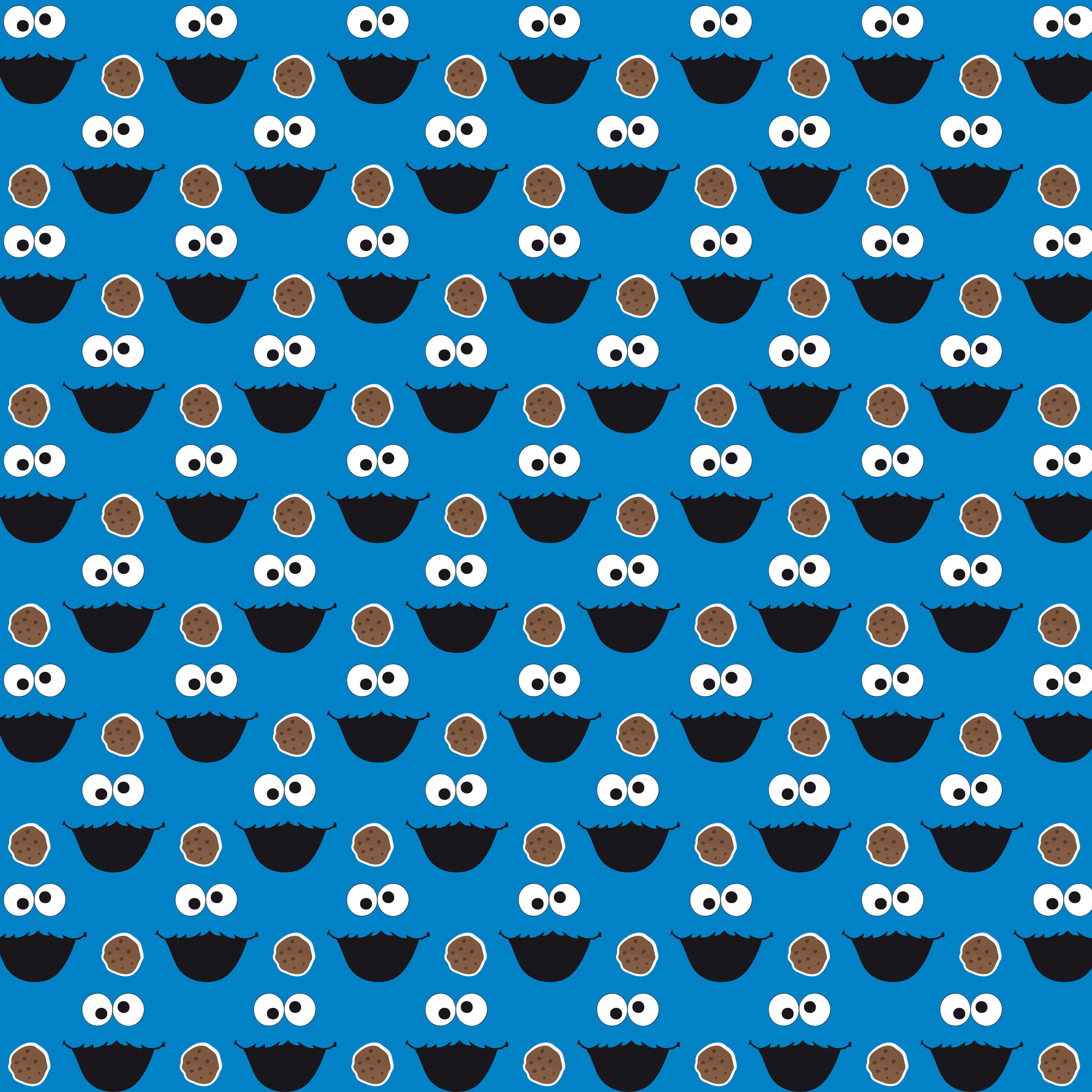 Papel digital e personagens CookieMonster para imprimir - Folha 6