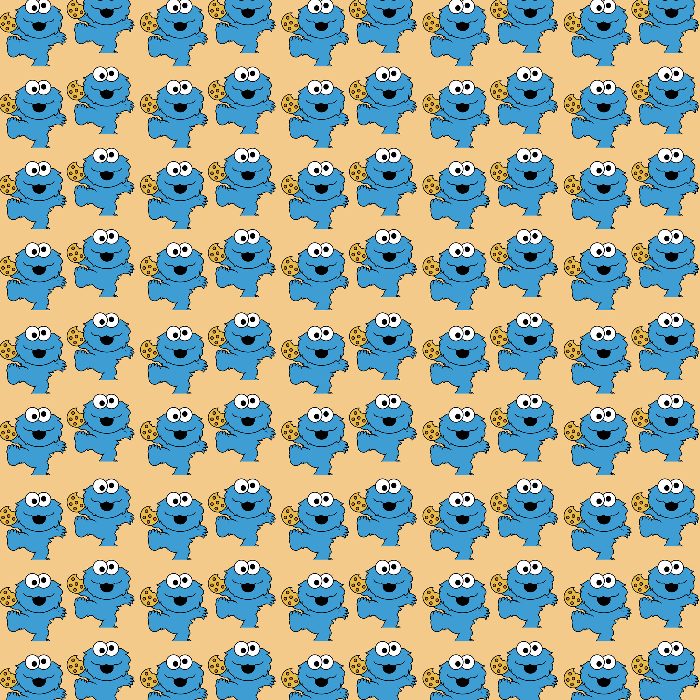 Papel digital e personagens CookieMonster para imprimir - Folha 9