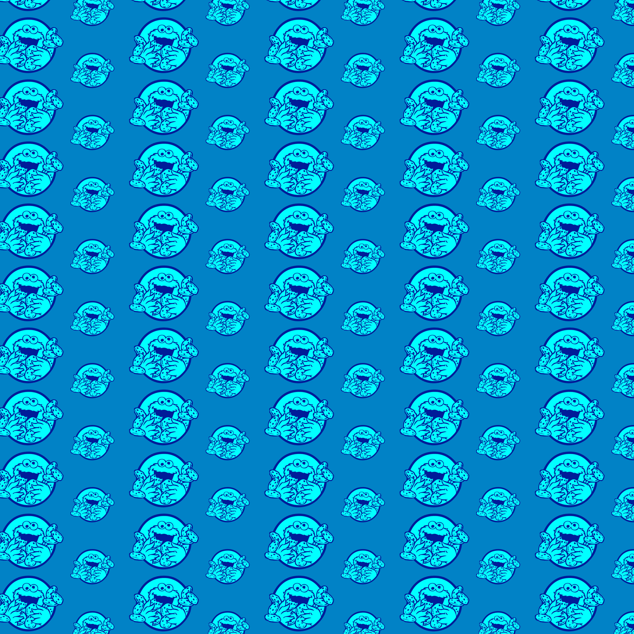 Papel digital e personagens CookieMonster para imprimir - Folha 10