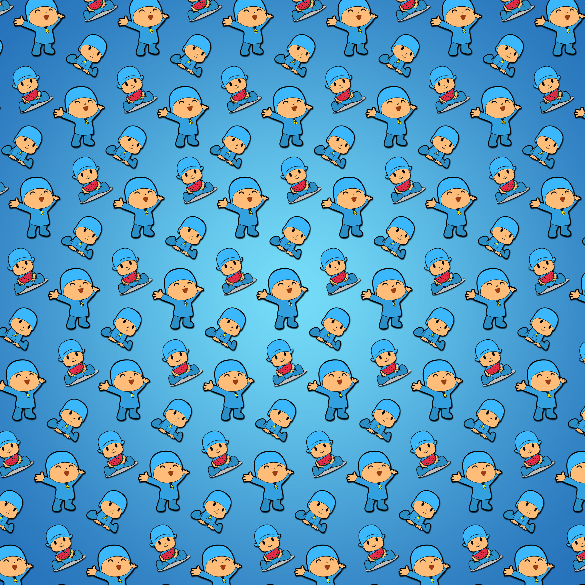 Personagens e papel digital Pocoyo para imprimir - Folha 3